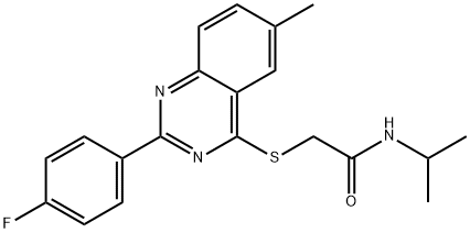 Acetamide, 2-[[2-(4-fluorophenyl)-6-methyl-4-quinazolinyl]thio]-N-(1-methylethyl)- (9CI) 结构式