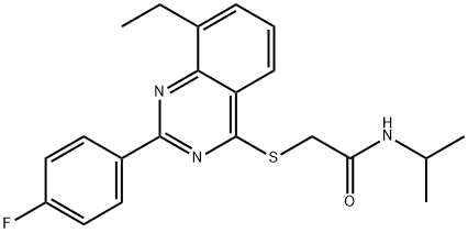 Acetamide, 2-[[8-ethyl-2-(4-fluorophenyl)-4-quinazolinyl]thio]-N-(1-methylethyl)- (9CI) 结构式