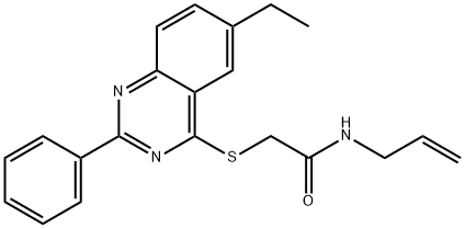 Acetamide, 2-[(6-ethyl-2-phenyl-4-quinazolinyl)thio]-N-2-propenyl- (9CI) 结构式