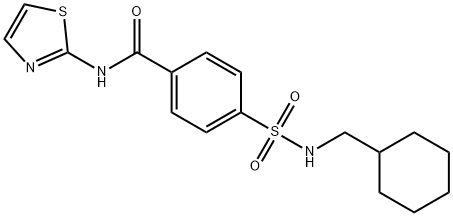 Benzamide, 4-[[(cyclohexylmethyl)amino]sulfonyl]-N-2-thiazolyl- (9CI) 结构式