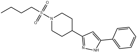 Piperidine, 1-(butylsulfonyl)-4-(5-phenyl-1H-pyrazol-3-yl)- (9CI) 结构式