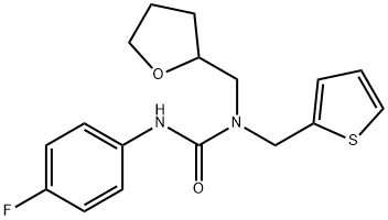Urea, N-(4-fluorophenyl)-N-[(tetrahydro-2-furanyl)methyl]-N-(2-thienylmethyl)- (9CI) 结构式