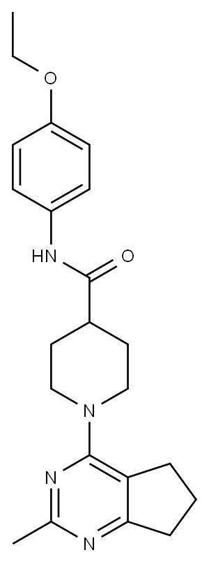 4-Piperidinecarboxamide, 1-(6,7-dihydro-2-methyl-5H-cyclopentapyrimidin-4-yl)-N-(4-ethoxyphenyl)- (9CI) 结构式