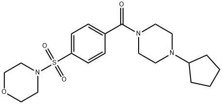 Piperazine, 1-cyclopentyl-4-[4-(4-morpholinylsulfonyl)benzoyl]- (9CI) 结构式