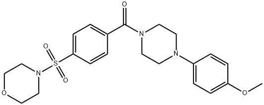 Piperazine, 1-(4-methoxyphenyl)-4-[4-(4-morpholinylsulfonyl)benzoyl]- (9CI) 结构式