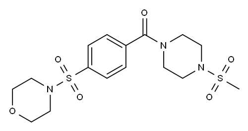 Piperazine, 1-(methylsulfonyl)-4-[4-(4-morpholinylsulfonyl)benzoyl]- (9CI) 结构式