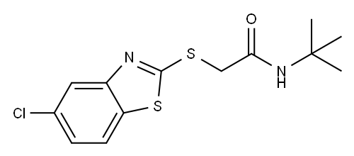 Acetamide, 2-[(5-chloro-2-benzothiazolyl)thio]-N-(1,1-dimethylethyl)- (9CI) 结构式