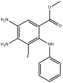 4,5-二氨基-3-氟-2-(苯基氨基)苯甲酸甲酯 结构式