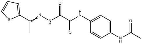 Acetic acid, [[4-(acetylamino)phenyl]amino]oxo-, [1-(2-thienyl)ethylidene]hydrazide (9CI) 结构式