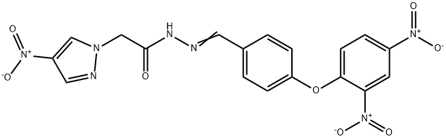 1H-Pyrazole-1-aceticacid,4-nitro-,[[4-(2,4-dinitrophenoxy)phenyl]methylene]hydrazide(9CI) 结构式