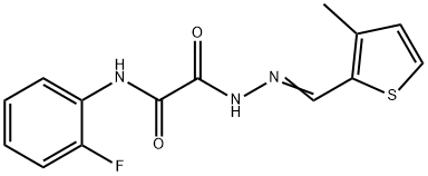 Acetic acid, [(2-fluorophenyl)amino]oxo-, [(3-methyl-2-thienyl)methylene]hydrazide (9CI) 结构式