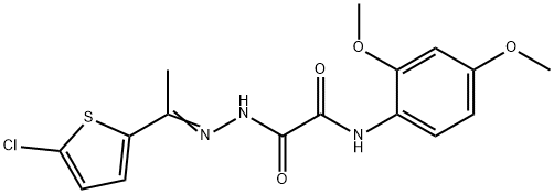 Acetic acid, [(2,4-dimethoxyphenyl)amino]oxo-, [1-(5-chloro-2-thienyl)ethylidene]hydrazide (9CI) 结构式
