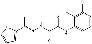 Acetic acid, [(3-chloro-2-methylphenyl)amino]oxo-, [1-(2-thienyl)ethylidene]hydrazide (9CI) 结构式