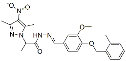 1H-Pyrazole-1-aceticacid,alpha,3,5-trimethyl-4-nitro-,[[3-methoxy-4-[(2-methylphenyl)methoxy]phenyl]methylene]hydrazide(9CI) 结构式