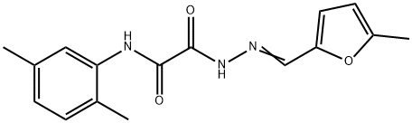 Acetic acid, [(2,5-dimethylphenyl)amino]oxo-, [(5-methyl-2-furanyl)methylene]hydrazide (9CI) 结构式