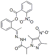 1H-Pyrazole-1-aceticacid,alpha,3,5-trimethyl-4-nitro-,[1-[2-[(2-nitrobenzoyl)oxy]phenyl]ethylidene]hydrazide(9CI) 结构式