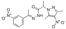 1H-Pyrazole-1-aceticacid,alpha,3,5-trimethyl-4-nitro-,[1-(3-nitrophenyl)ethylidene]hydrazide(9CI) 结构式