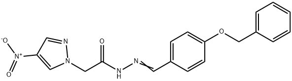 1H-Pyrazole-1-aceticacid,4-nitro-,[[4-(phenylmethoxy)phenyl]methylene]hydrazide(9CI) 结构式