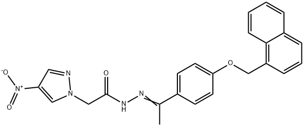 1H-Pyrazole-1-aceticacid,4-nitro-,[1-[4-(1-naphthalenylmethoxy)phenyl]ethylidene]hydrazide(9CI) 结构式