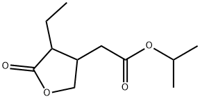 3-Furanaceticacid,4-ethyltetrahydro-5-oxo-,1-methylethylester(9CI) 结构式