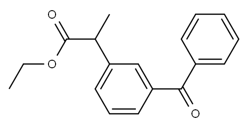 Benzeneacetic acid, 3-benzoyl-a-Methyl-, ethyl ester Structure
