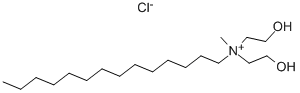 二(2-羟乙基)甲基十四烷基氯代季铵盐, 60687-90-3, 结构式