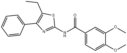 Benzamide, N-(5-ethyl-4-phenyl-2-thiazolyl)-3,4-dimethoxy- (9CI) 结构式