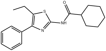 CYCLOHEXANECARBOXAMIDE, N-(5-ETHYL-4-PHENYL-2-THIAZOLYL)- (9CI) 结构式