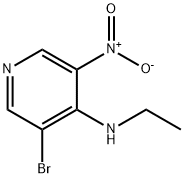 3-溴-N-乙基-5-硝基吡啶-4-胺 结构式