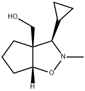 3aH-Cyclopent[d]isoxazole-3a-methanol,3-cyclopropylhexahydro-2-methyl-,(3R,3aR,6aR)-(9CI) 结构式