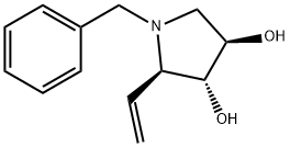 3,4-Pyrrolidinediol, 2-ethenyl-1-(phenylmethyl)-, (2R,3R,4R)- (9CI) 结构式