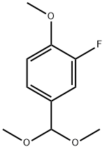 Benzene, 4-(dimethoxymethyl)-2-fluoro-1-methoxy- (9CI) 结构式