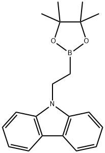 2-(9H-咔唑基)乙基硼酸频哪醇酯 结构式