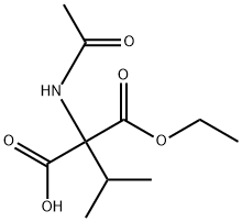 Propanedioic  acid,  2-(acetylamino)-2-(1-methylethyl)-,  1-ethyl  ester 结构式