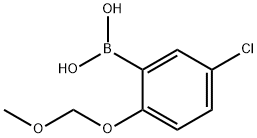 (5-氯-2-(甲氧基甲氧基)苯基)硼酸 结构式