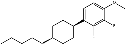 TRANS-2,3-DIFLUORO-1-METHOXY-4-(4-PENTYL-CYCLOHEXYL)-BENZENE 结构式