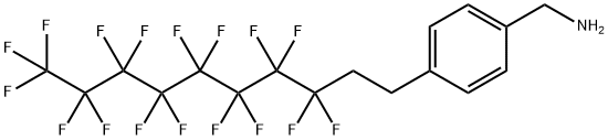 4-(3,3,4,4,5,5,6,6,7,7,8,8,9,9,10,10,10-十七氟癸基)苯甲胺 结构式