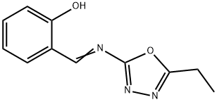 Phenol, 2-[[(5-ethyl-1,3,4-oxadiazol-2-yl)imino]methyl]- (9CI) 结构式