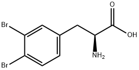 3,4-二溴-DL-苯丙氨酸 结构式