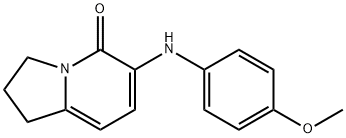 6-(4-METHOXYPHENYLAMINO)-2,3-DIHYDRO-1H-INDOLIZIN-5-ONE 结构式