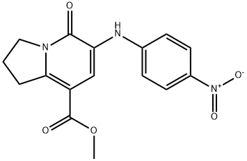 METHYL 6-(4-NITROPHENYLAMINO)-5-OXO-1,2,3,5-TETRAHYDROINDOLIZINE-8-CARBOXYLATE 结构式