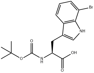 BOC-7-溴-L-色氨酸 结构式