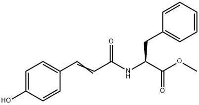 4-HYDROXYCINNAMIC ACID (L-PHENYLALANINE METHYL ESTER) AMIDE 结构式