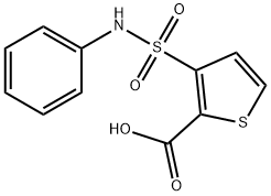 2-THIOPHENECARBOXYLIC ACID, 3-[(PHENYLAMINO)SULFONYL]- 结构式