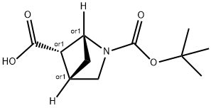 2-AZABICYCLO[2.1.1]HEXANE-2,5-DICARBOXYLICACID2-TERTBUTYLESTER 结构式