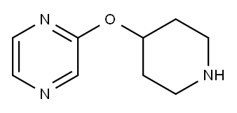 2-(PIPERIDIN-4-YLOXY)PYRAZINE, HCL 结构式