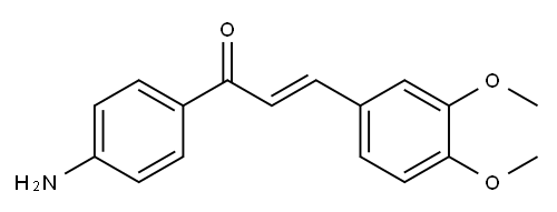 (E)-1-(4-氨基苯基)-3-(3,4-二甲氧苯基)丙-2-烯-1-酮 结构式