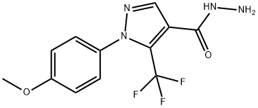 5-(三氟甲基)-1-(4-甲氧基苯基)-1H-吡唑-4-酰肼 结构式