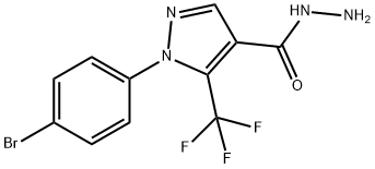 1-(4-溴苯)-5-(三氟甲基)-1H-吡唑-4-酰肼 结构式