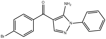 (5-AMINO-1-PHENYL-1H-PYRAZOL-4-YL)(4-BROMOPHENYL)METHANONE 结构式
